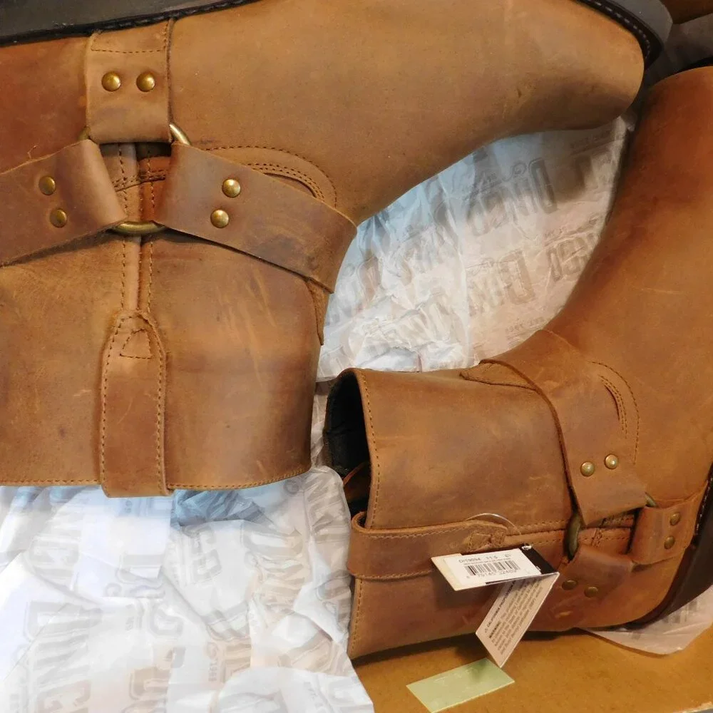 Dingo Rev-Up Gaucho Brown Leather Men's Boot Size 11.5 Wide NEW IN BOX